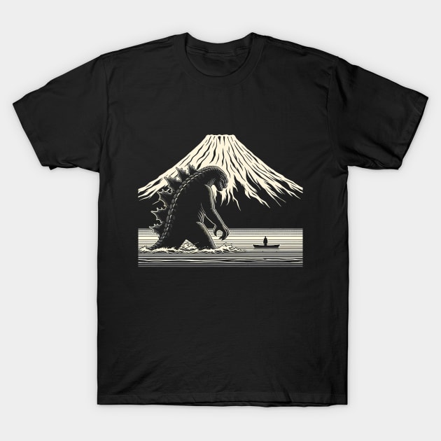 Godzilla's Retro Rampage: Vintage T-Shirt and More! T-Shirt by Klimek Prints